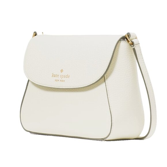 New Kate Spade Monica Small Flap Crossbody bag Pebble Leather Meringue - Picture 3 of 5